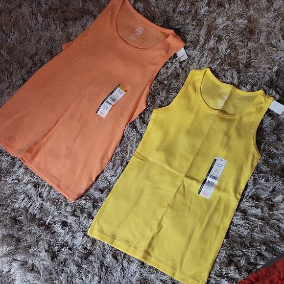 Orange and Yellow Tank Tops - Picture 2 of 4